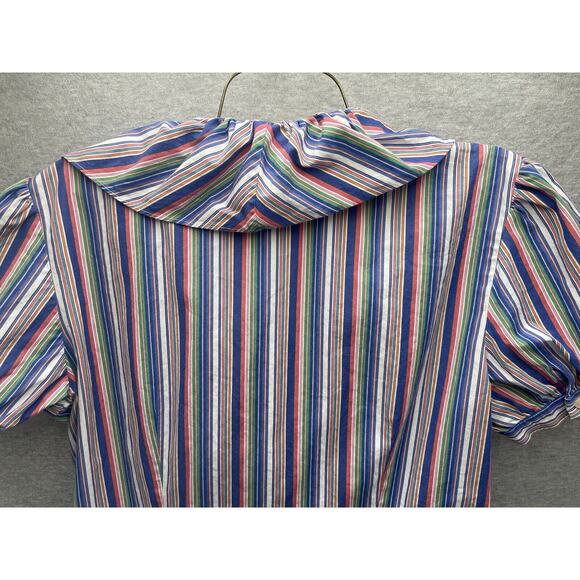 Vintage American Living Women's ruffled cotton blouse Size Large - Picture 11 of 11
